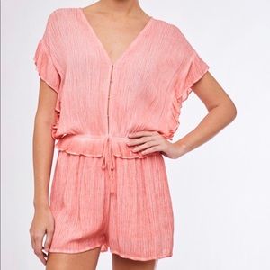 Coral Kimono Romper